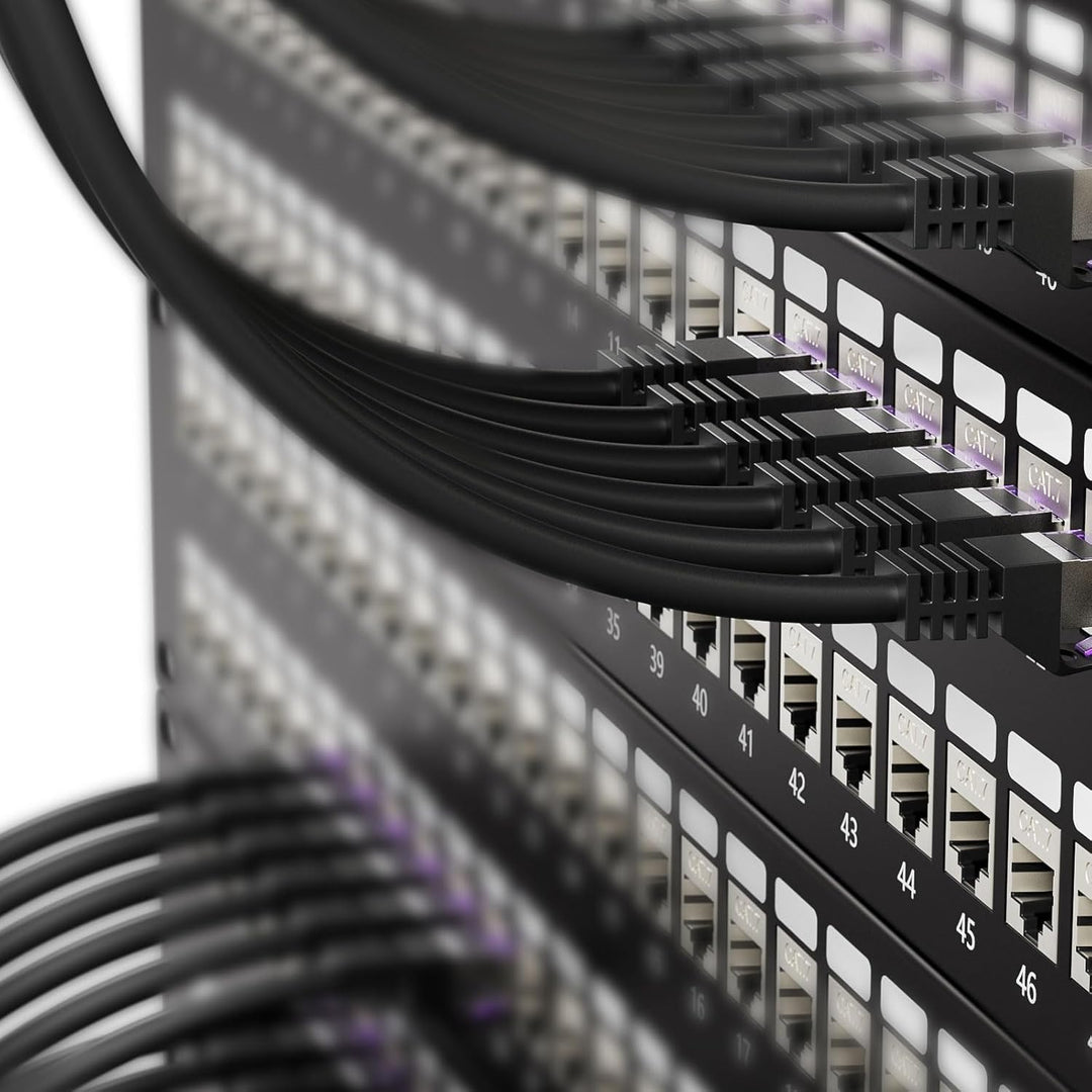 FGB 10 Gbps Patchkabel 1m x 5, RJ45 Netzwerkkabel CAT 7, (SFTP PIMF Schirmung) Kupfer Ethernet Kabel
