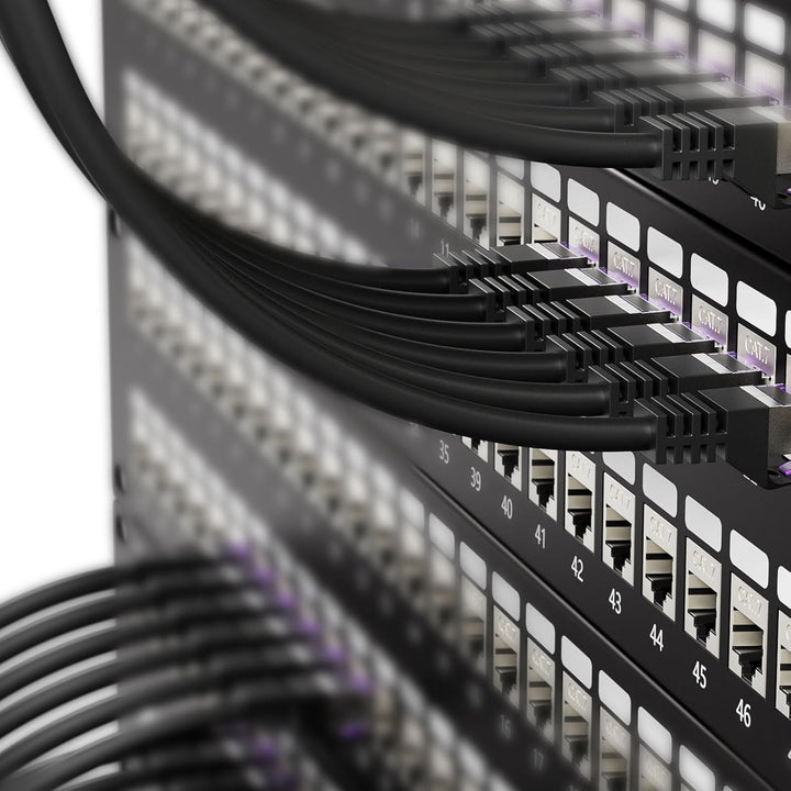 FGB 10 Gbps Patchkabel 1m x 5, RJ45 Netzwerkkabel CAT 7, (SFTP PIMF Schirmung) Kupfer Ethernet Kabel