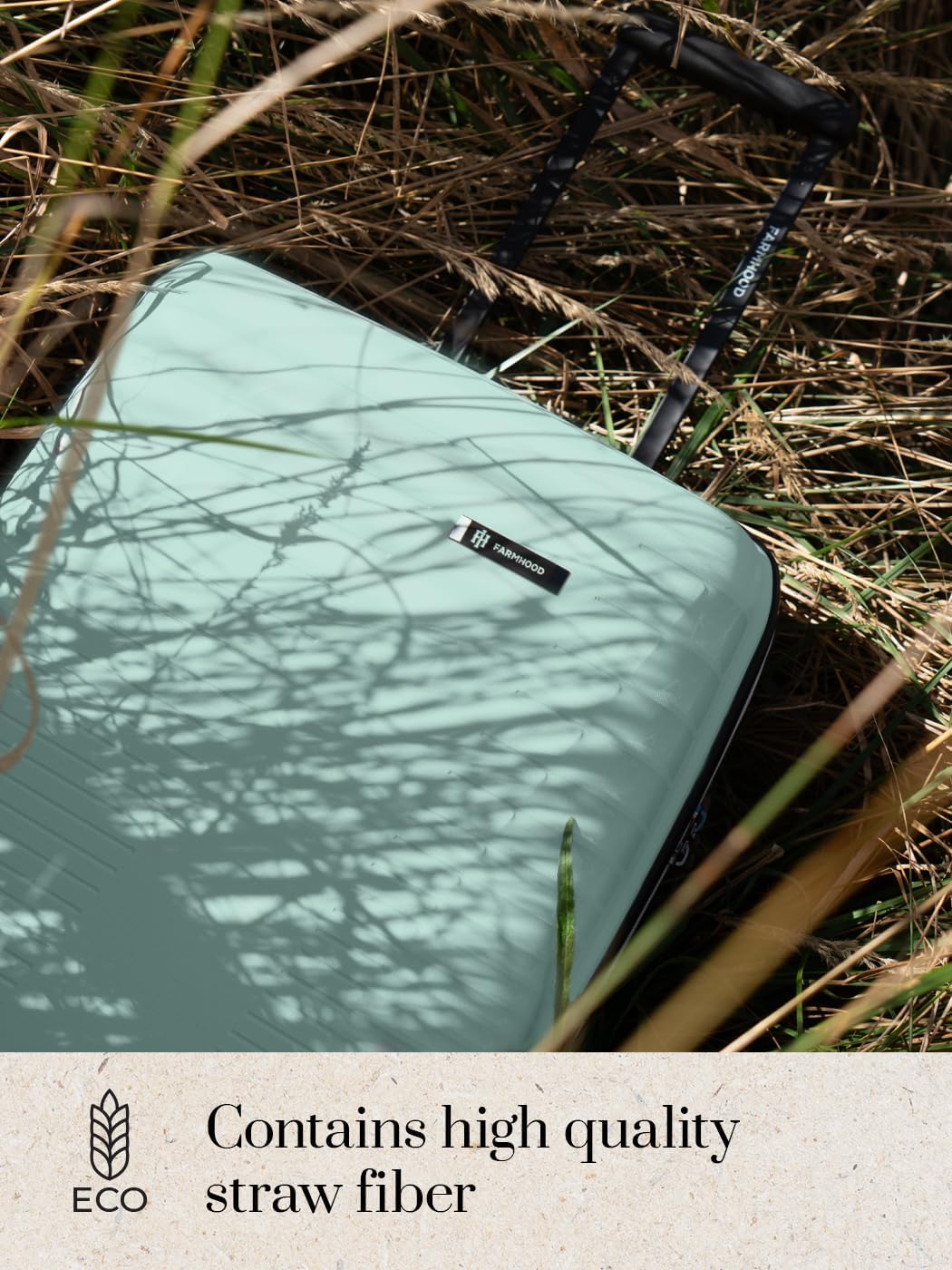 Farmhood Eco Edition Hartschalen Kabinen-Koffer nachhaltig | Kleiner Cabin-Trolley 40 x 22 x 55 cm m