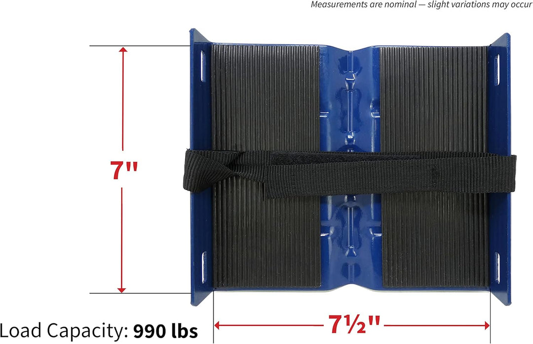 Shepherd Hardware 9298 9298E Snow-Mobile Dolly, Blue, 7-1/8 Inch x 7-3/4 Inch, Set of 3 Pieces