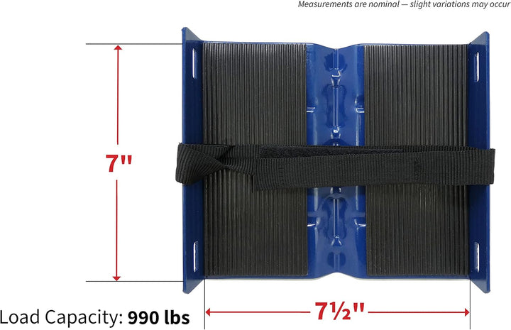Shepherd Hardware 9298 9298E Snow-Mobile Dolly, Blue, 7-1/8 Inch x 7-3/4 Inch, Set of 3 Pieces