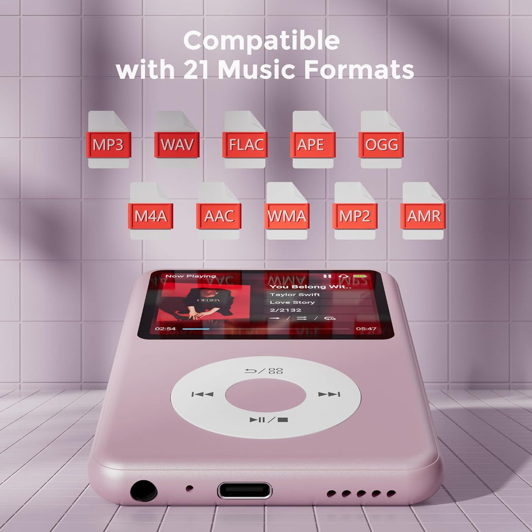 Innioasis Y1 MP3 Player - Zeitlose Klasse: 128 GB, Bluetooth, Video-Player, Hörbücher, FM-Radio und