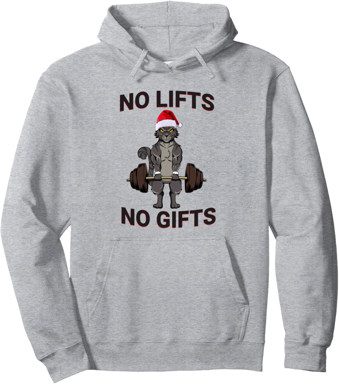 No Lifts No Gifts Katze Workout Weihnachten Geschenk Pullover Hoodie
