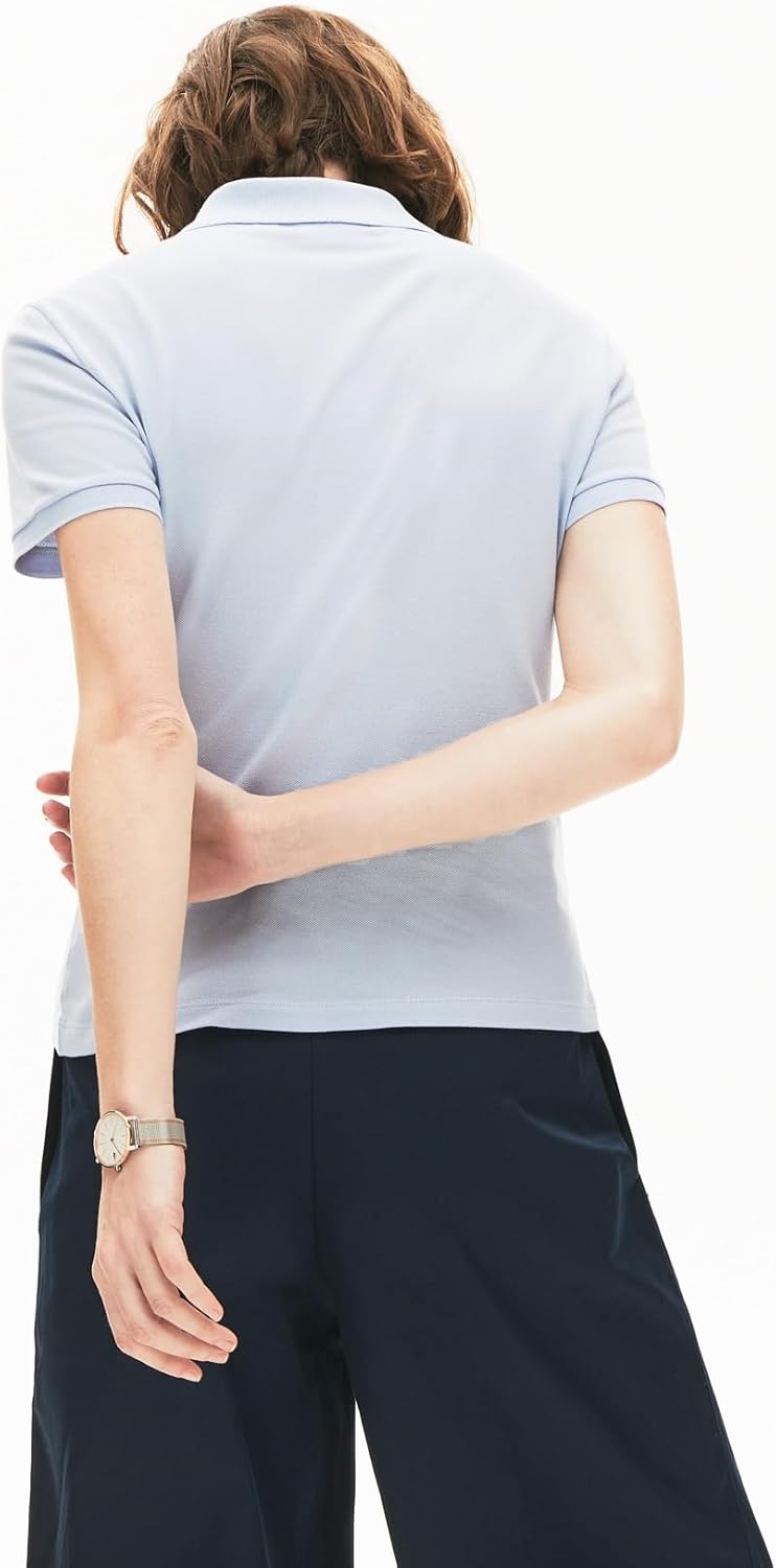 Lacoste Damen Polo-Shirt Kurzarm PF5462, Frauen Polo-Hemd,4 Knopf,Slim Fit 34 Blau (Phoenix J2g), 34