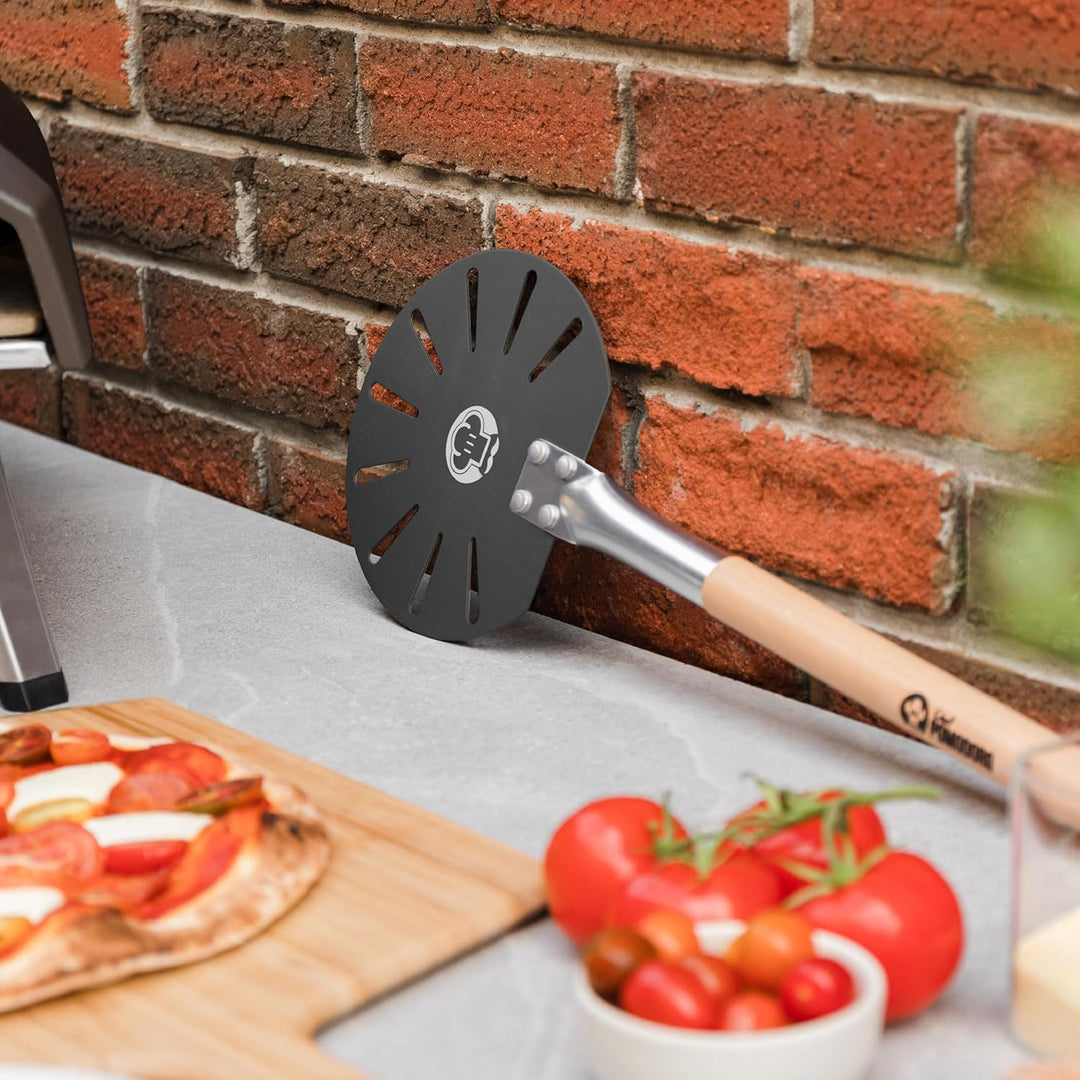 Chef Pomodoro Pizzaschieber – Pizzaschaufel – Pizza Schaufel Metall – Aluminium Pizzaschieber mit Ho