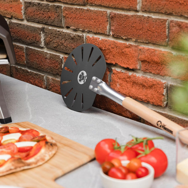 Chef Pomodoro Pizzaschieber – Pizzaschaufel – Pizza Schaufel Metall – Aluminium Pizzaschieber mit Ho
