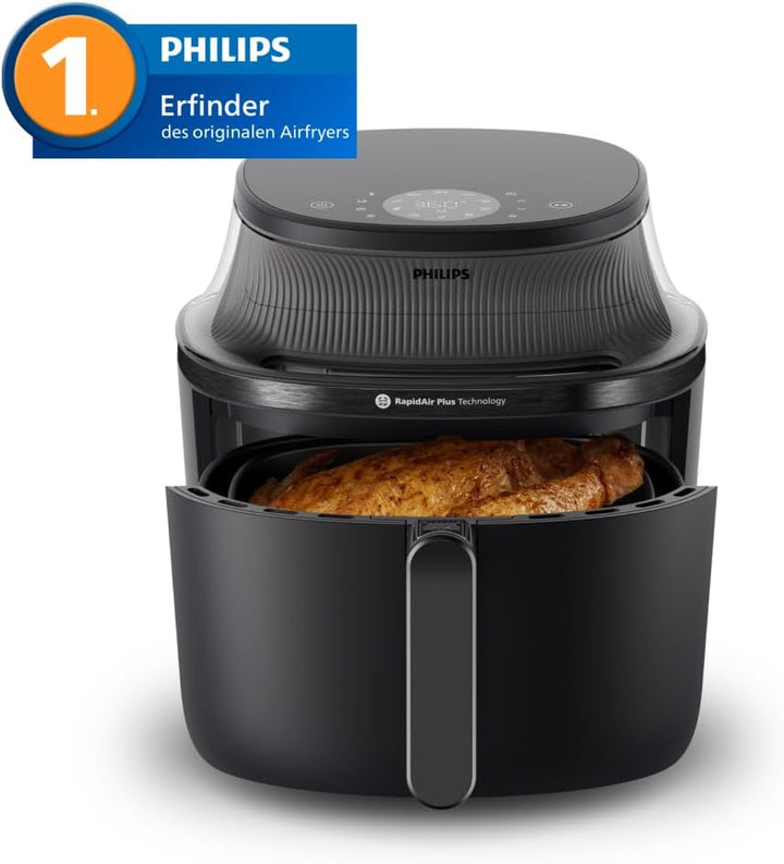 Philips Airfryer 3000 Series 7.2L, Sichtfenster, 16-in-1 Airfryer, RapidAir Plus Technologie, wenige