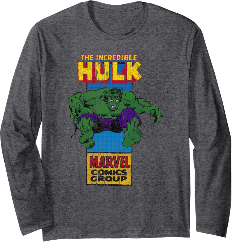 Marvel The Incredible Hulk Thin Comic Panel Langarmshirt