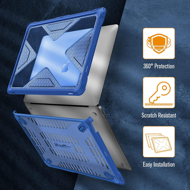 Fintie Hülle kompatibel mit MacBook Air 13 (2018-2020 Version) A2337(M1)/A2179/A1932, Ganzkörper-Rug