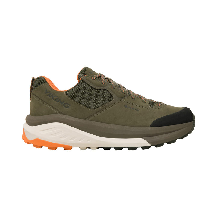 Viking Cerra Hike Low Gtx M Walking Shoe Herren 43 EU Weit Olive Orange, 43 EU Weit Olive Orange