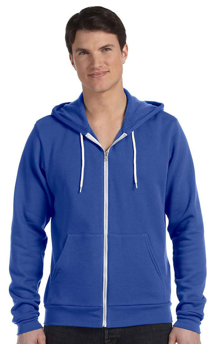 Bella+Canvas: Unisex Poly-Cotton Full Zip Hoodie 3739 S True Royal, S True Royal