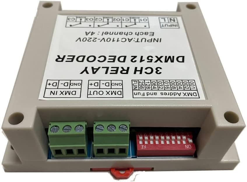 3CH Relay Switch DMX512 Controlled Relay Switch High Voltage Input Relay Switch AC110-220V