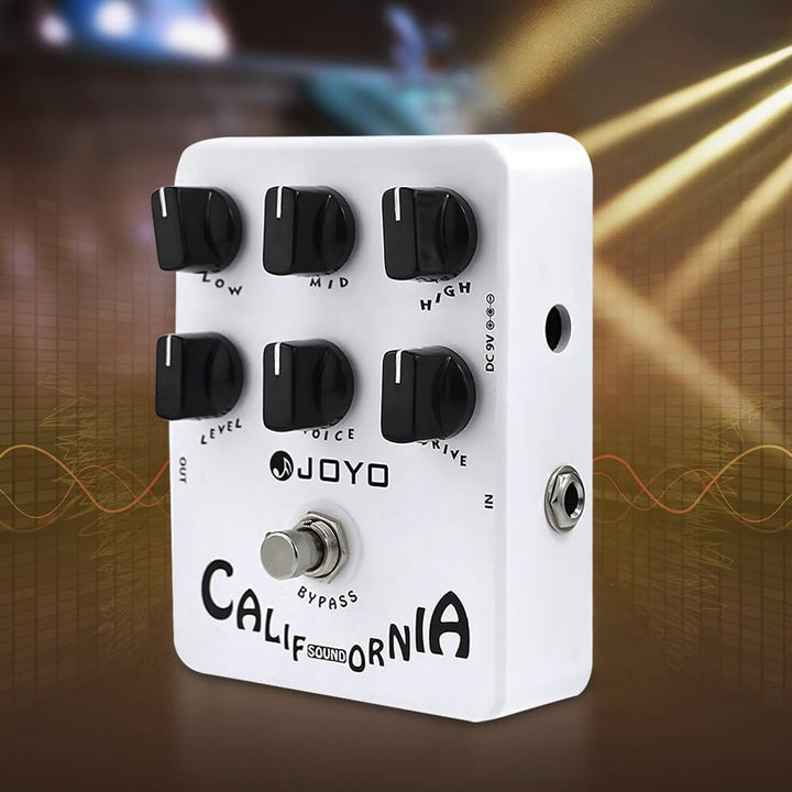 JOYO Overdrive Distortion Pedal Amp Simulator Rock-Töne von OD bis Dist für E-Gitarren-Effekt – Bypa