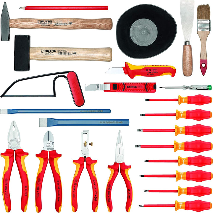 Knipex Montagekoffer Elektro-Installation, 24 Stück, 002105HLS