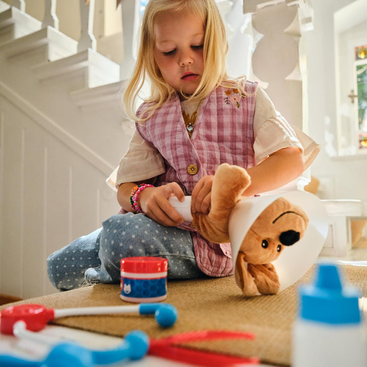 Melissa and Doug Tierarzt Spielzeug Kinder | Pet Doctor Tierarzt Spielset | Kuscheltier Zubehör | Ro