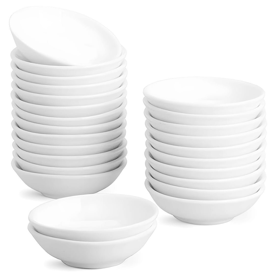 UIBFCWN 25 Stück Dipschälchen Saucenschälchen Snackschale Dipschale aus Porzellan für Dessert Sauce