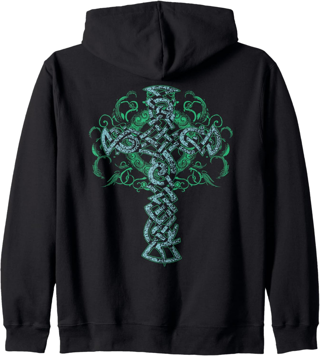 Celtic Cross Folk Art Pagan Irish Scottish Crucifix Artistic Kapuzenjacke