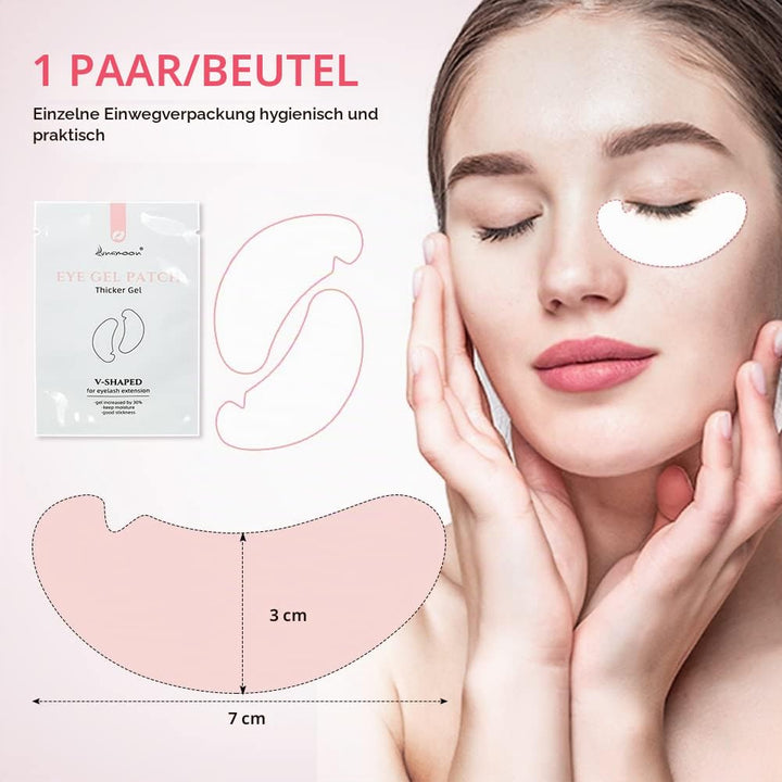 Lunamoon Augenpads für Wimpernverlängerung Pad 100Paar Wimpern Pads V-Shape | Wimpernverlängerung Au