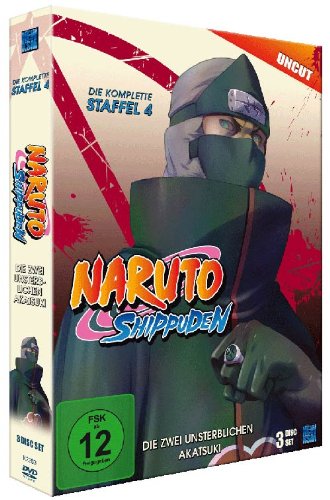 Naruto Shippuden, Staffel 4: Die Zwei Unsterblichen Akatsuki (Episoden 292-308, uncut) [3 DVDs], DVD