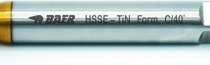 Baer Maschinengewindebohrer M4 Gewindebohrer HSSE TIN 35° RSP - Gewindeschneider M 4 x 0,7 - DIN 371