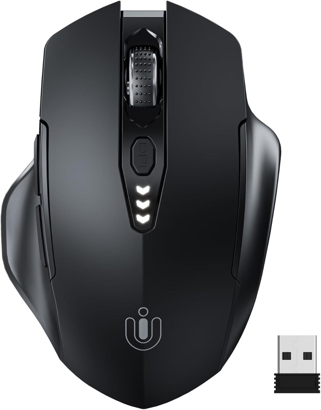 Uineer kabellose Maus, [Verbessert] Mit visueller Batterieanzeige, 2.4G USB Ergonomische Maus kabell