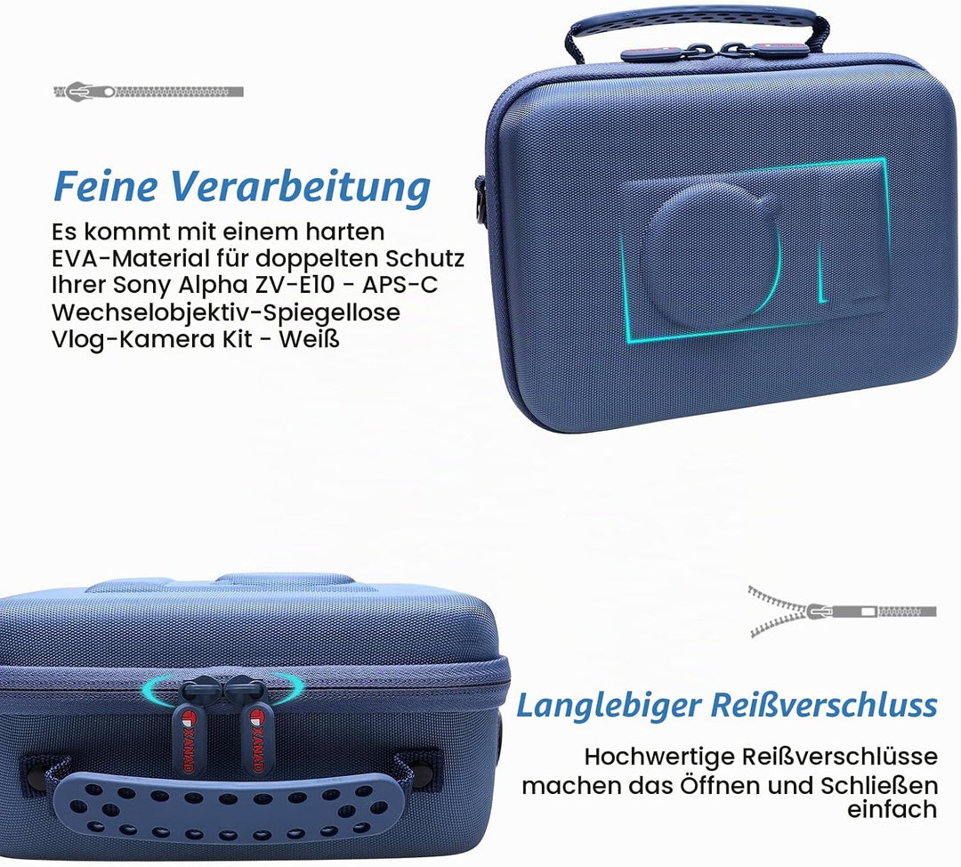 XANAD Tasche für Sony Alpha 6700 6400 6000 /Sony ZV-E10 / RX100 Kameratasche Kamera mit Bluetooth Ha