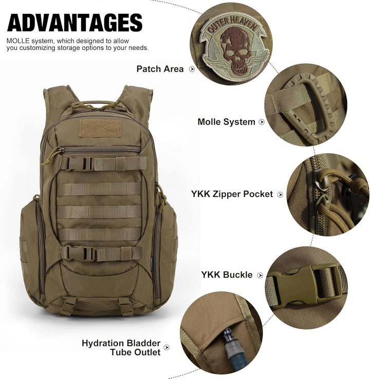 Mardingtop 18L/28L Rucksack Taktischer Trekkingrucksacke Rucksäck Outdoor Wanderrucksäcke für Campin