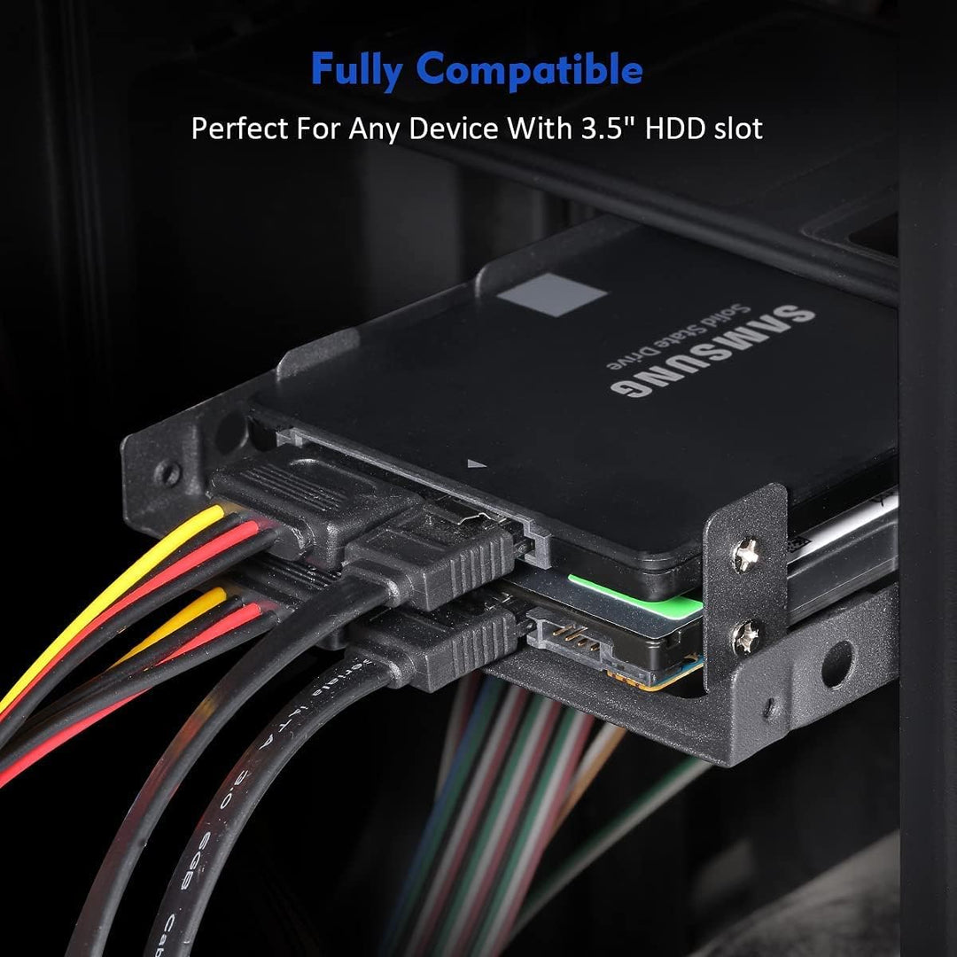 SSD-Metall-Montagehalterungs-Set, 2,5 auf 3,5 Festplattenadapter, kompatibel mit jedem 2,5 auf 3,5 L