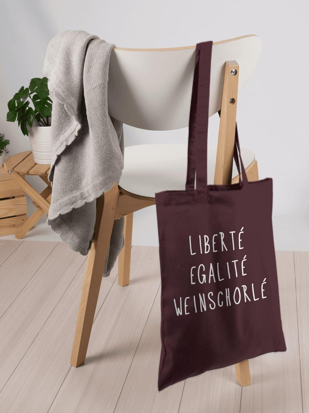 Shirtracer - Baumwolltasche - Sprüche Statement mit Spruch - Liberte Egalite Weinschorle 2 Bordeauxr
