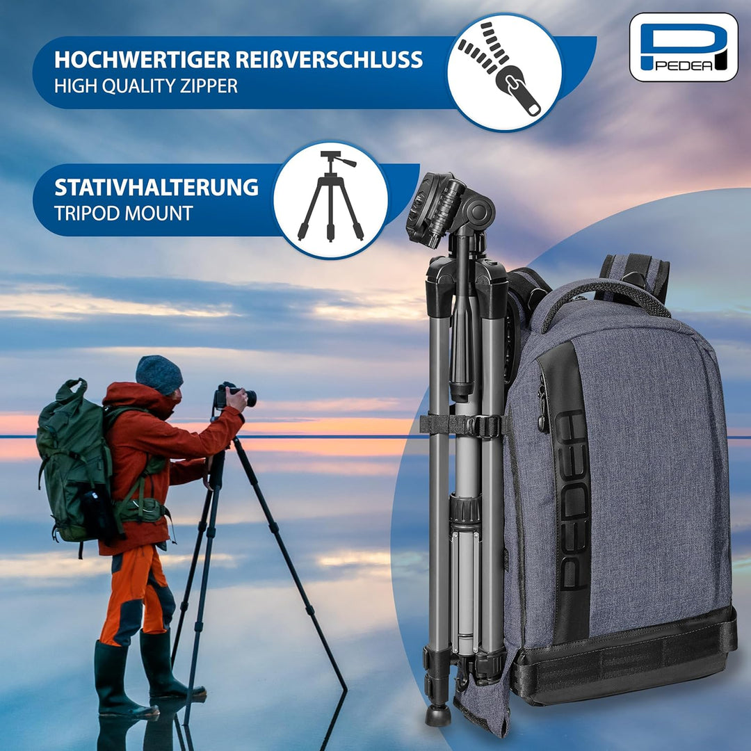 Pedea DSLR-Kamerarucksack Fashion Fotorucksack für Spiegelreflexkameras mit wasserdichtem Regenschut