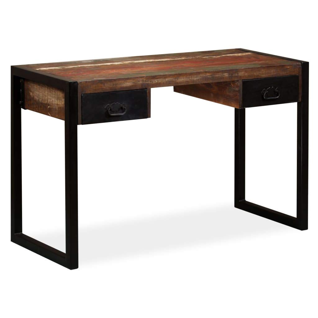 Vintage Schreibtisch mit 2 Schubladen, Computertisch, Schreibpult, Homeoffice, Büro, Arbeitszimmer,