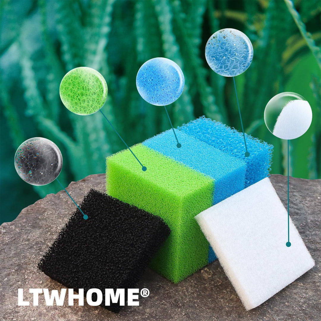 LTWHOME Feinfilter, Kohlefilter, Grobfilter, Medium und Polyfilter Serie Passend für Juwel Compact/B