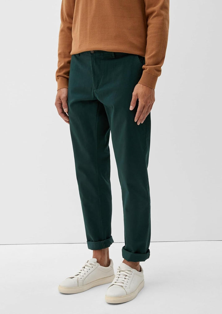 s.Oliver Regular: Chino mit Struktur 33W / 34L Grün, 33W / 34L Grün