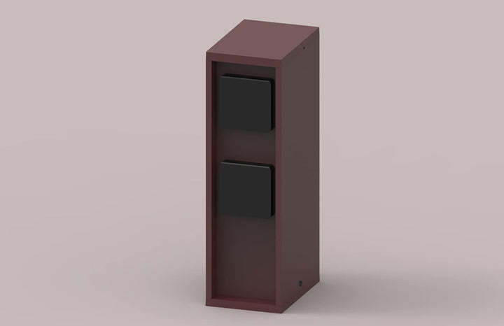 BOLD 19394 Pado Aussen-Steckdose-Garten Steckdosen-Säule mit 4-Fach Stecker in Rost Optik (IP44 Outd