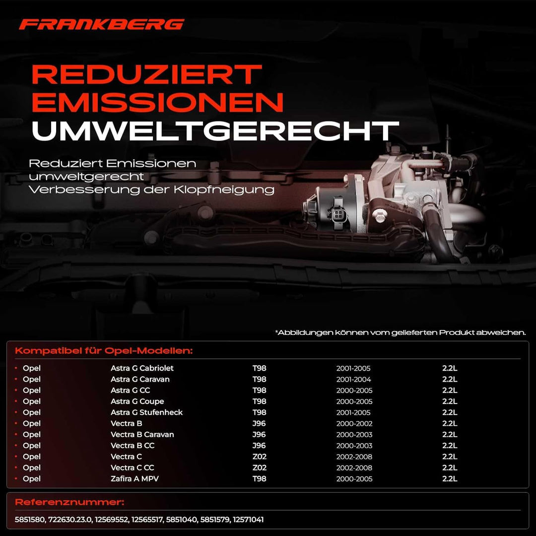 AGR-Ventil Abgasrückführung für Astra G Cabriolet Caravan CC Coupe Stufenheck Vectra B Caravan CC C