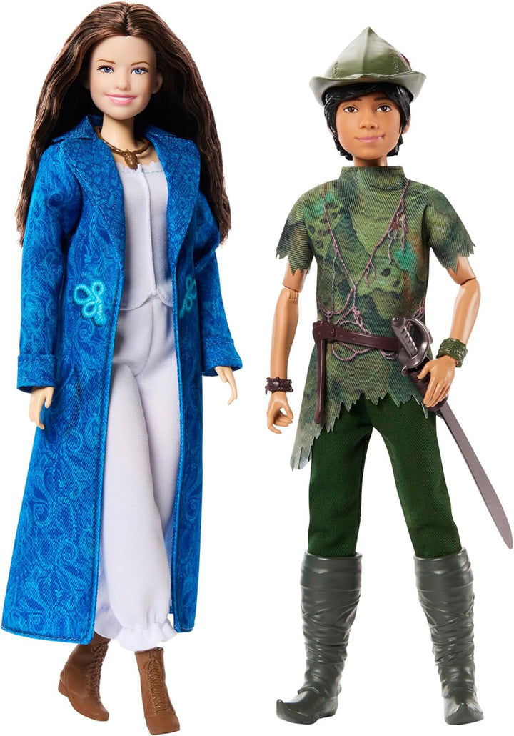 DISNEY Peter Pan & Wendy - beweglich mit typischen Outfits und abnehmbarem Zubehör, Hosen aus weiche