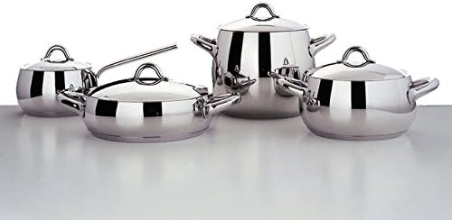 Alessi "MAMI" Stielkasserolle aus Edelstahl, 14 cm Silber 14 cm, Silber 14 cm