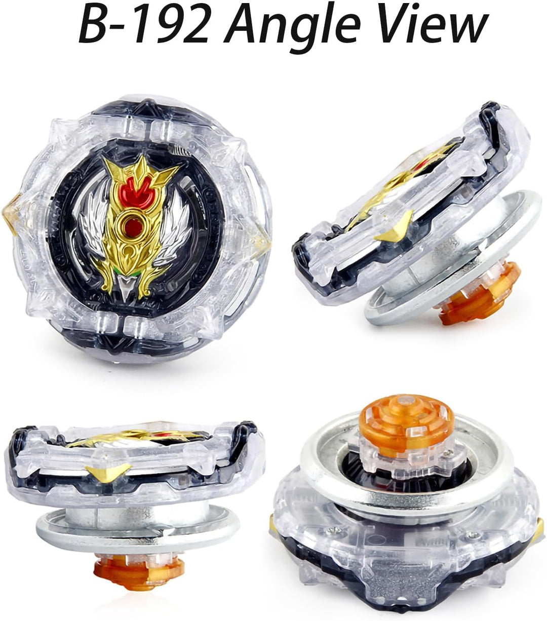 Gyros Turbo Set, 4D Metall Fusion Kampf Kreisel, Mit Battling Top Launcher, Geschenk-Sets,(B-192+B-1