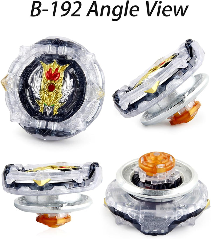 Gyros Turbo Set, 4D Metall Fusion Kampf Kreisel, Mit Battling Top Launcher, Geschenk-Sets,(B-192+B-1