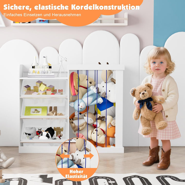 NACHES Kinder Bücherregal Spielzeugregal Kuscheltier Aufbewahrung Kinderregal Spielzeug-Organizer fü