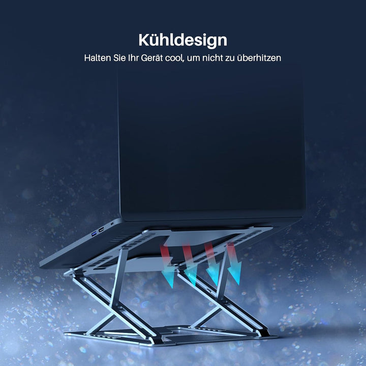 HUION Laptop-Ständer, zusammenklappbarer Laptop-Ständer mit doppelter Schicht P17S, Laptop-Halterung