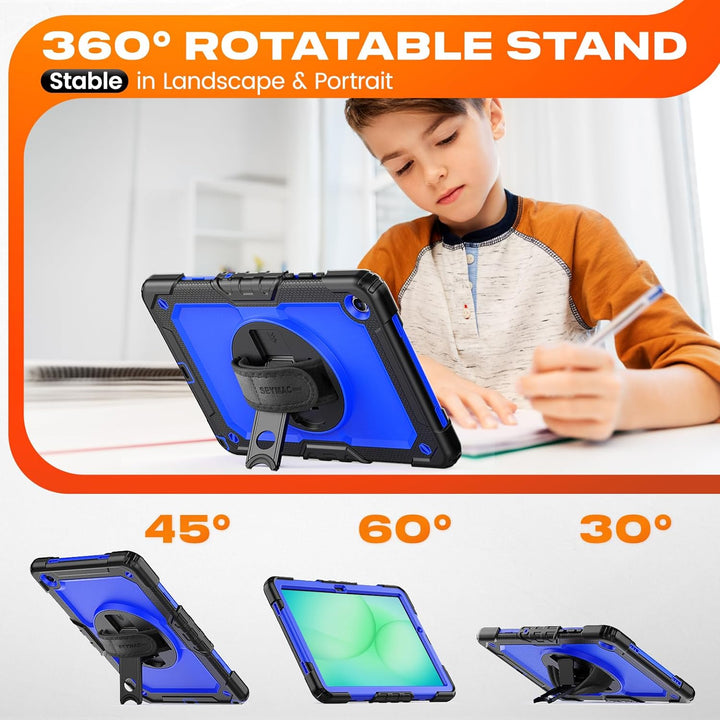 SEYMAC stock Hülle für Samsung Galaxy Tab A11+ Plus/A9+ Plus 11 Zoll 2025/2023, Stossfeste Hülle mit