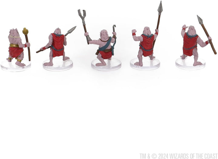 WizKids D&D Icons of The Realms: Kuo-Toa Warband - 5 Stück, Hoch detailliert, pre-printed und bereit