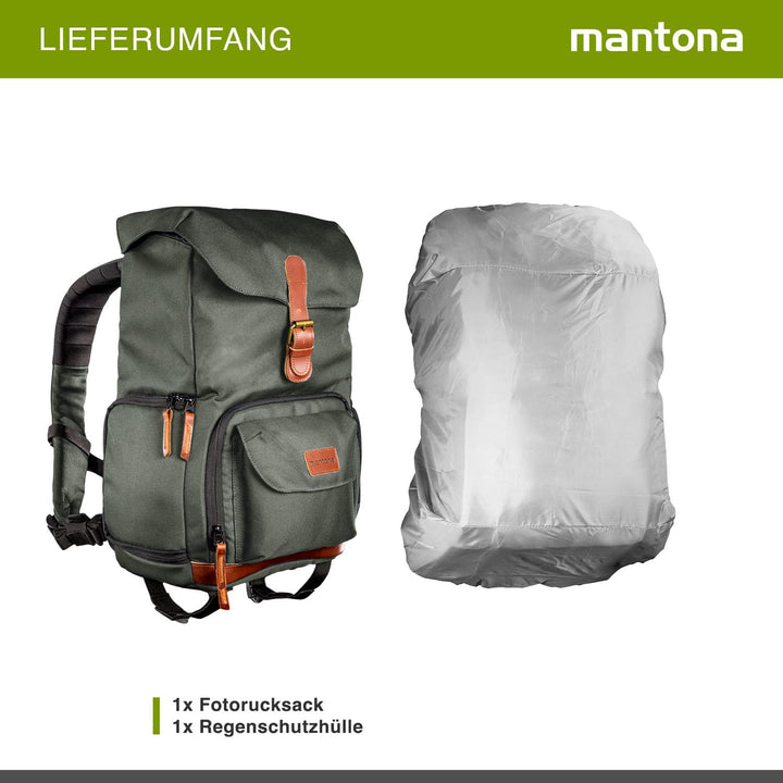 Mantona Fotorucksack Luis Luis junior Grün, Luis junior Grün