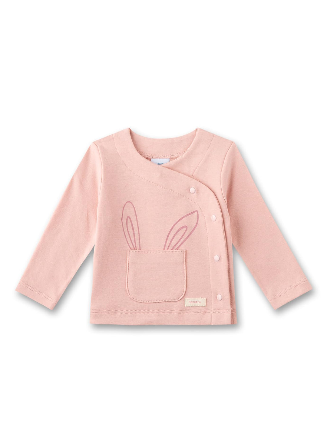 Sanetta Baby-Wickelshirt rosa Hase | Bio-Baumwolle, GOTS-Zertifiziert, anschmiegsam. 44 Rosa, 44 Ros