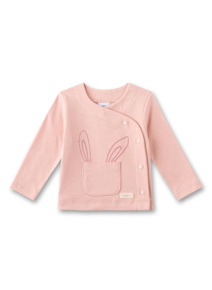 Sanetta Baby-Wickelshirt rosa Hase | Bio-Baumwolle, GOTS-Zertifiziert, anschmiegsam. 44 Rosa, 44 Ros