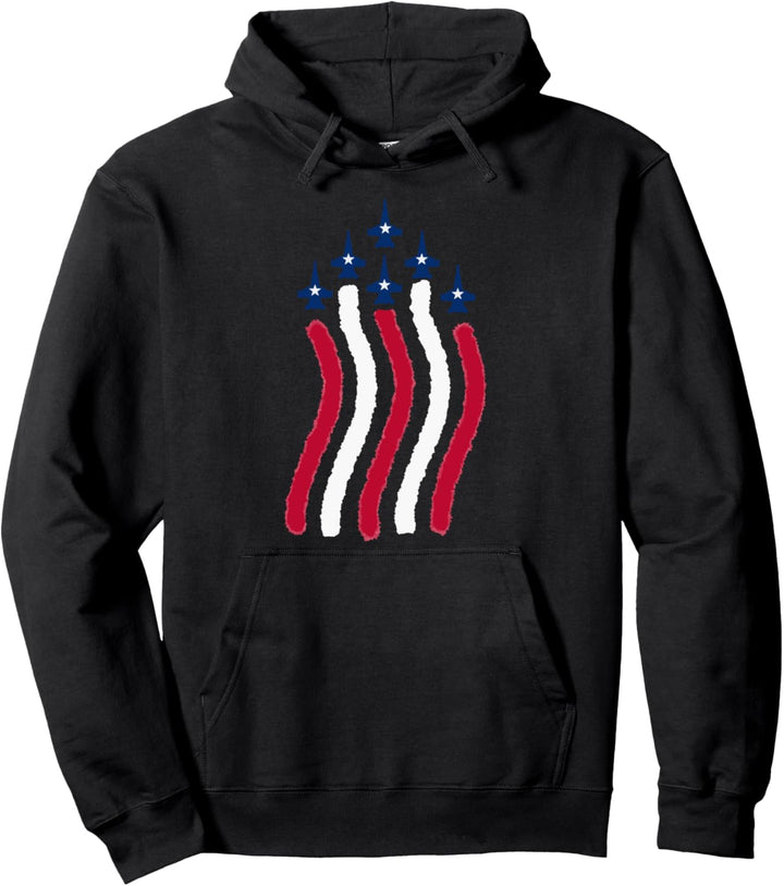 American Flag Patriotic Helicopter Pilot Mechanic US Pullover Hoodie