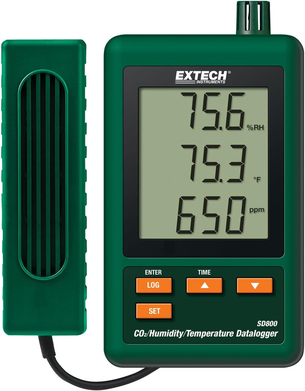 Extech CO2-, Luftfeuchte- und Temperatur-Datenlogger, 1 Stück, SD800