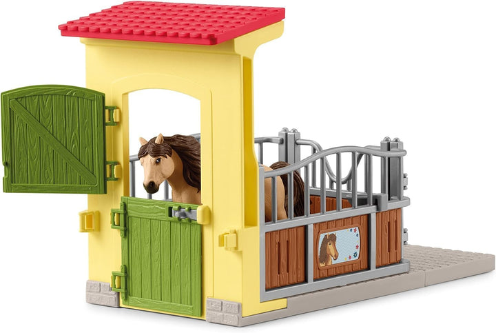 schleich 42609 Ponybox mit Islandpferd Hengst, ab 3 Jahren, FARM WORLD - Spielset, 4 Teile