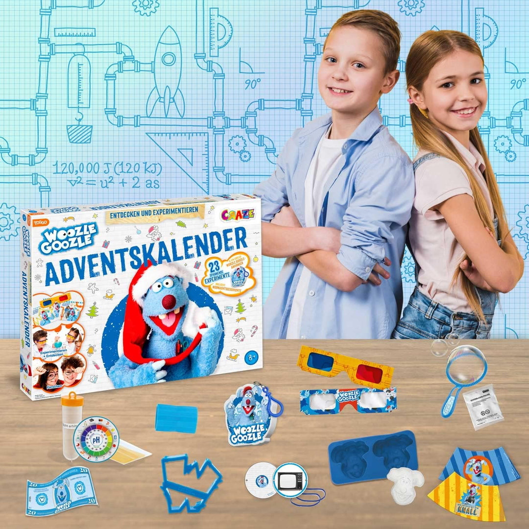 CRAZE Woozle Goozle Wissenschaft Adventskalender - Spielzeug Adventskalender mit Experimente für Kin
